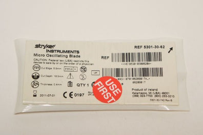 5301-30-62 ~ Stryker Micro Oscillating Blade 5.5mm (x)